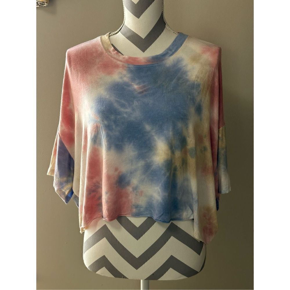 Loose fit cropped tie dye Tshirt